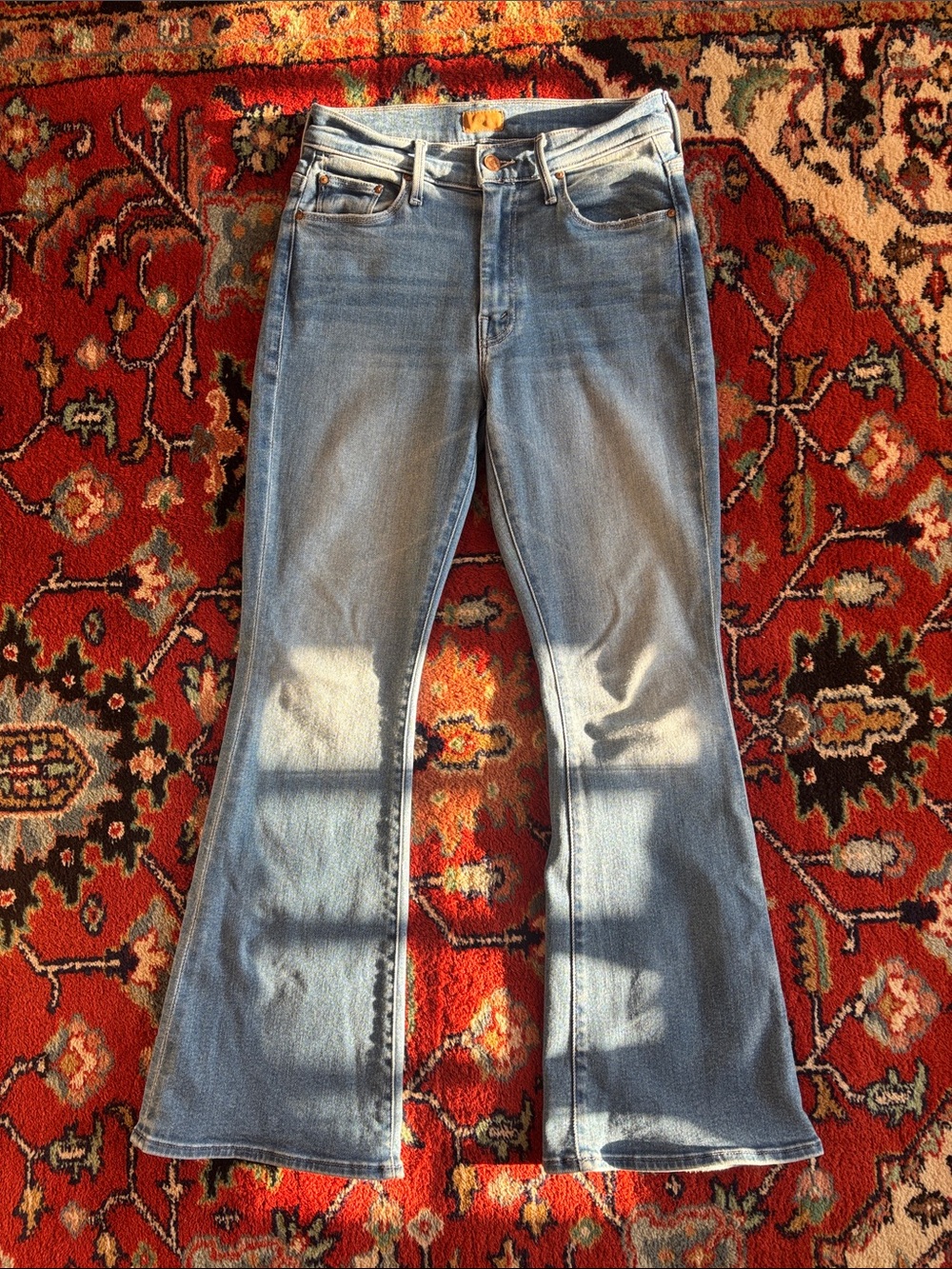 MOTHER Petite Lil Mother Lil Weekender High Rise Flare Jeans